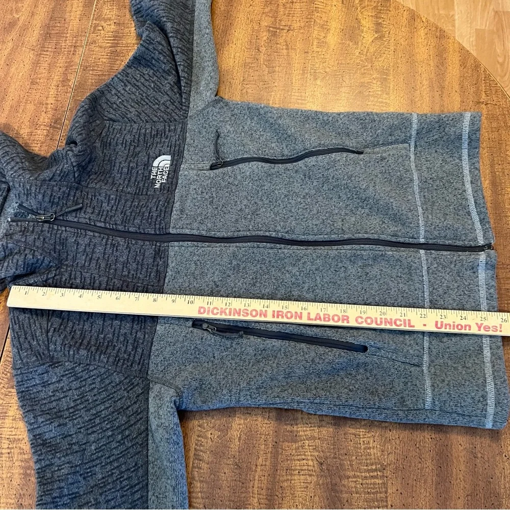 The North Face Men's S Gray Charcoal Gordon Lyons Alpine Full Zip Fleece Hoodie